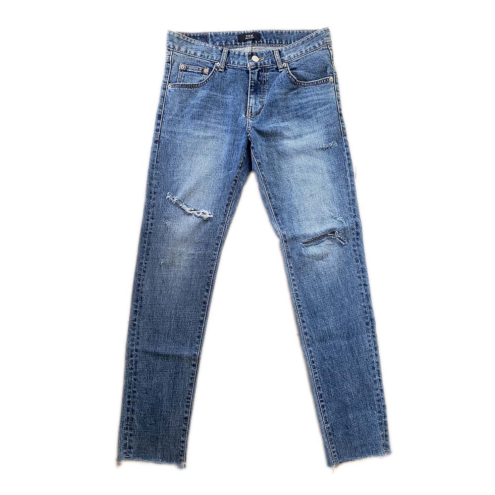 TDH Men's Slim Fit Ripped Jeans (Size:30) - Okmall